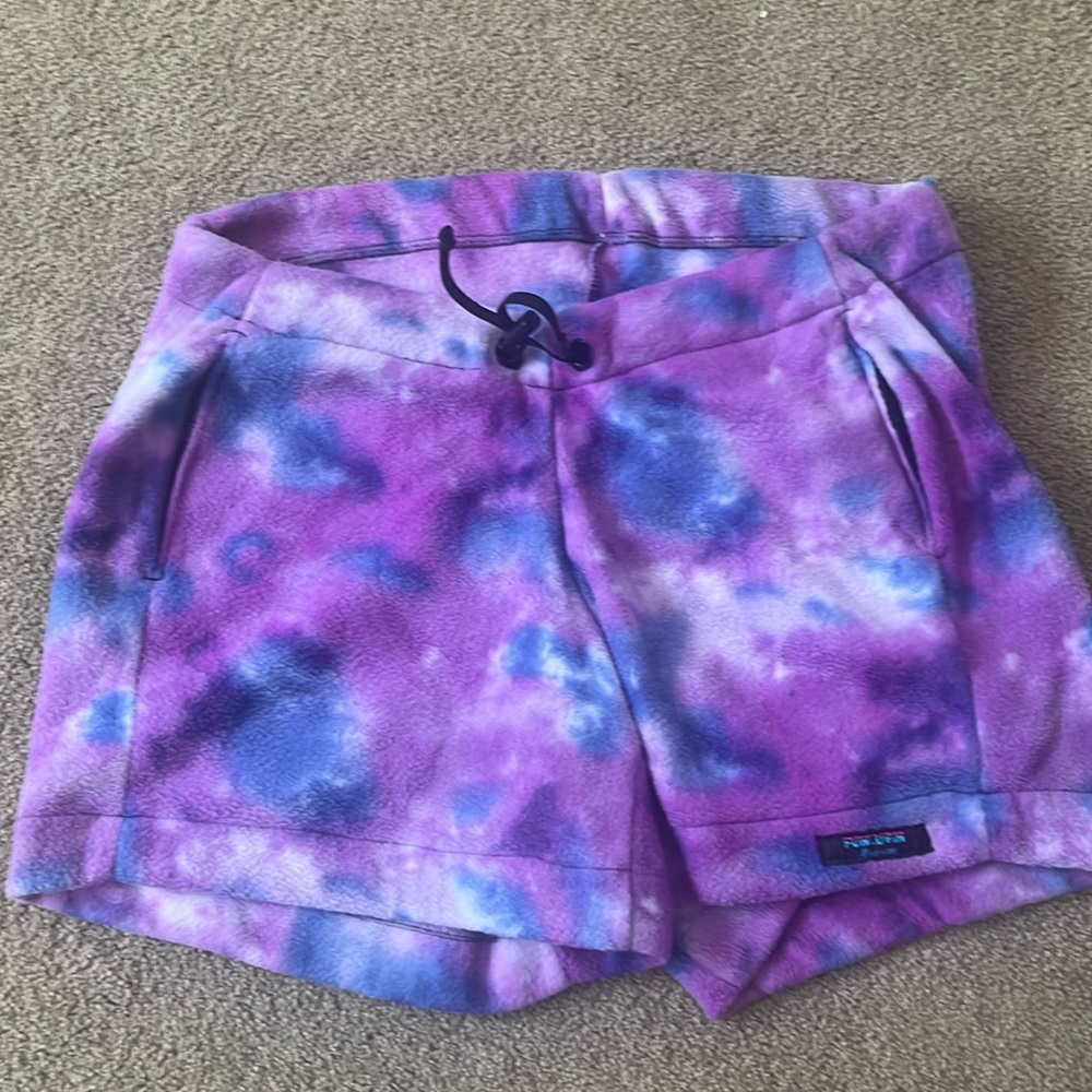 Fun loving tye-dye fleece shorts
